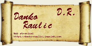 Danko Raulić vizit kartica